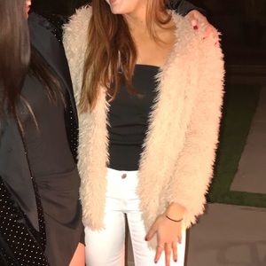 Honey Punch faux fur jacket